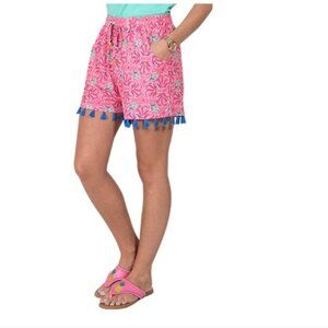 Simply Southern S/M Pink Beach  Tassel Legs w/Pockets Shorts